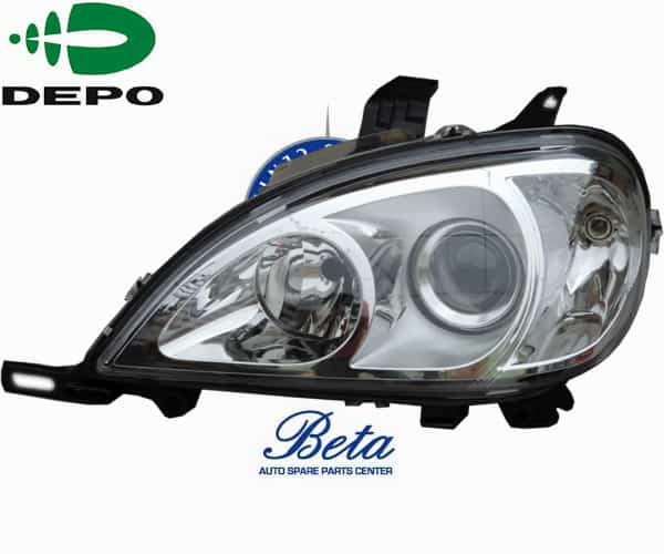 Left Side Headlamp with Motor for Mercedes ML-Class W163 1997-2004 models, Part Number 1638204561 Left Side Headlamp with Motor for Mercedes ML-Class W163 1997-2004 models, Part Number 1638204561